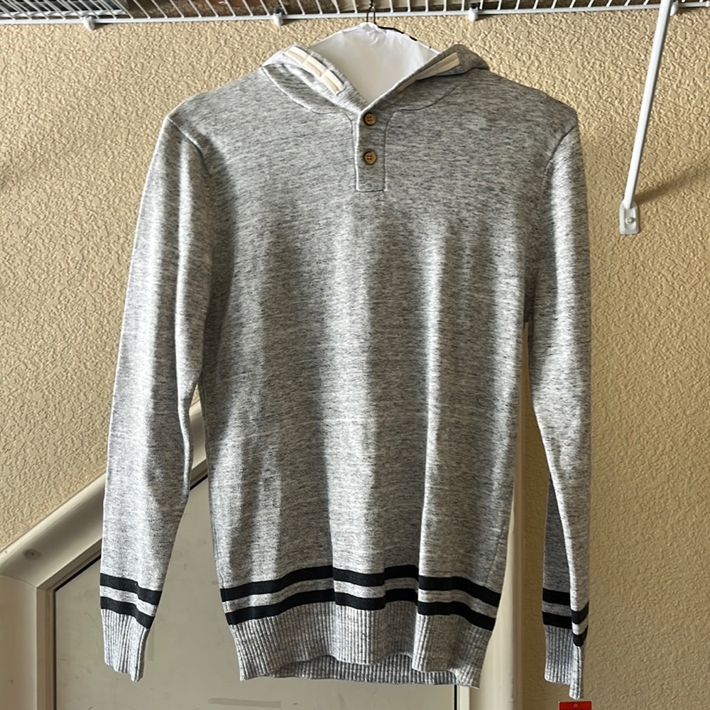 Cat & Jack Boys Buttoned Hoodie Pullover- Size Youth XL- NEW
